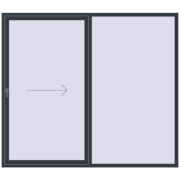 Розсувні терасні двері 2400x2100 мм REHAU Brillant 70 (Похило-зсувні)