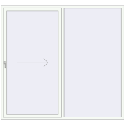 REHAU GENEO HST 2200x2050 мм Білий (RAL 9016) з двох сторін REHAU GENEO HST 2200x2050 мм Білий (RAL 9016) з двох сторін