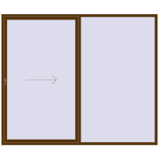 REHAU SYNEGO SLIDE 2790x2340 мм WALNUT з двох сторін