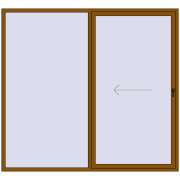 REHAU SYNEGO SLIDE 2500x2300 мм GOLDEN OAK з двох сторін