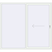 REHAU Brillant 70 (Похило-зсувні) 2300x2100 мм Білий (RAL 9016) з двох сторін