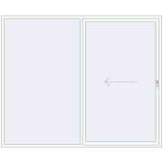 REHAU Brillant 70 (Похило-зсувні) 2800x2300 мм Білий (RAL 9016) з двох сторін REHAU Brillant 70 (Похило-зсувні) 2800x2300 мм Білий (RAL 9016) з двох сторін