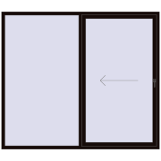 REHAU Brillant 70 (Похило-зсувні) 2300x2000 мм BLACK_BROWN з двох сторін REHAU Brillant 70 (Похило-зсувні) 2300x2000 мм BLACK_BROWN з двох сторін