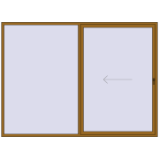 REHAU Brillant 70 (Похило-зсувні) 3000x2200 мм LIGHT_OAK з двох сторін
