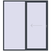 REHAU GENEO HST 2200x2450 мм ANTHRACITE_GREY_STRUKTURAL з двох сторін