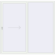 REHAU SYNEGO SLIDE 2400x2340 мм Білий (RAL 9016) з двох сторін