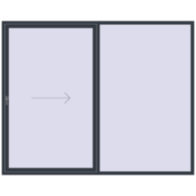 REHAU SYNEGO SLIDE 2750x2200 мм ANTHRACITE_GREY_STRUKTURAL з двох сторін