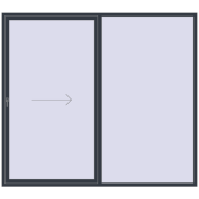 REHAU SYNEGO SLIDE 2700x2400 мм ANTHRACITE_GREY_STRUKTURAL з двох сторін