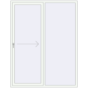 REHAU Brillant 70 (Похило-зсувні) 1700x2200 мм Білий (RAL 9016) з двох сторін REHAU Brillant 70 (Похило-зсувні) 1700x2200 мм Білий (RAL 9016) з двох сторін