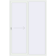 Розсувні терасні двері 1800x2700 мм REHAU GENEO HST Білий (RAL 9016) з двох сторін