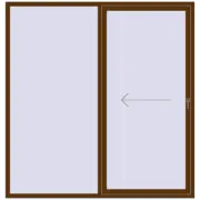 REHAU SYNEGO (Похило-зсувні) 2120x2200 мм WALNUT з двох сторін REHAU SYNEGO (Похило-зсувні) 2120x2200 мм WALNUT з двох сторін