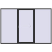 REHAU Brillant 70 (Похило-зсувні) 3000x2065 мм ANTHRACITE_GREY_GLATT з двох сторін REHAU Brillant 70 (Похило-зсувні) 3000x2065 мм ANTHRACITE_GREY_GLATT з двох сторін