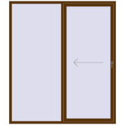 REHAU SYNEGO SLIDE 2000x2300 мм WALNUT з двох сторін