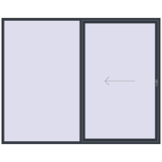 Розсувні терасні двері 2900x2300 мм REHAU SYNEGO SLIDE ANTHRACITE_GREY_STRUKTURAL з двох сторін