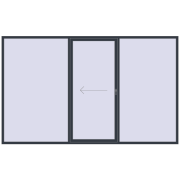 REHAU Brillant 70 (Похило-зсувні) 3600x2200 мм ANTHRACITE_GREY_STRUKTURAL з двох сторін