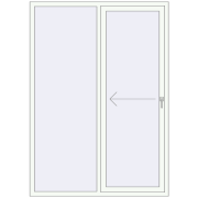 REHAU SYNEGO SLIDE 1500x2100 мм Білий (RAL 9016) з двох сторін