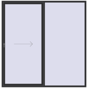 REHAU GENEO HST 2500x2550 мм ANTHRACITE_GREY_GLATT з двох сторін
