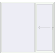 REHAU SYNEGO SLIDE 2500x2350 мм Білий (RAL 9016) з двох сторін