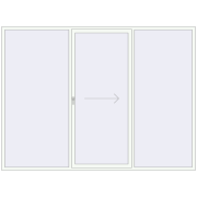 REHAU Euro 60 (Похило-зсувні) 3100x2300 мм Білий (RAL 9016) з двох сторін