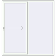 REHAU SYNEGO SLIDE 1900x2000 мм Білий (RAL 9016) з двох сторін