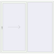 REHAU SYNEGO SLIDE 2400x2360 мм Білий (RAL 9016) з двох сторін