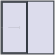 REHAU GENEO HST 2500x2500 мм ANTHRACITE_GREY_STRUKTURAL з двох сторін
