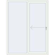 REHAU SYNEGO SLIDE 1600x2100 мм Білий (RAL 9016) з двох сторін