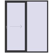REHAU SYNEGO SLIDE 2000x2400 мм ANTHRACITE_GREY_GLATT з двох сторін