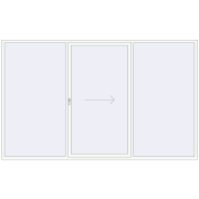 Розсувні терасні двері 3600x2200 мм REHAU SYNEGO (Похило-зсувні) Білий (RAL 9016) з двох сторін