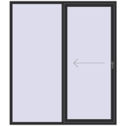 REHAU GENEO HST 1900x2200 мм ANTHRACITE_GREY_GLATT з двох сторін REHAU GENEO HST 1900x2200 мм ANTHRACITE_GREY_GLATT з двох сторін