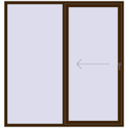 REHAU SYNEGO SLIDE 2000x2100 мм DARK_OAK з двох сторін