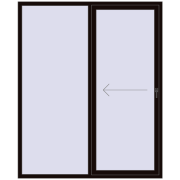 REHAU SYNEGO SLIDE 1800x2200 мм BLACK_BROWN з двох сторін