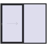 REHAU SYNEGO (Похило-зсувні) 2400x2100 мм BLACK_ULTI-MATT з двох сторін REHAU SYNEGO (Похило-зсувні) 2400x2100 мм BLACK_ULTI-MATT з двох сторін
