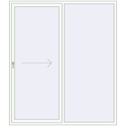 REHAU Brillant 70 (Похило-зсувні) 2000x2300 мм Білий (RAL 9016) з двох сторін