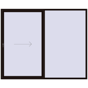 REHAU Euro 60 (Похило-зсувні) 2700x2200 мм BLACK_BROWN з двох сторін REHAU Euro 60 (Похило-зсувні) 2700x2200 мм BLACK_BROWN з двох сторін
