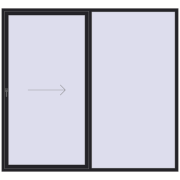 REHAU GENEO HST 2600x2400 мм BLACK_ULTI-MATT з двох сторін