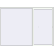 REHAU SYNEGO (Похило-зсувні) 3000x2200 мм Білий (RAL 9016) з двох сторін