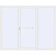 REHAU Euro 60 (Похило-зсувні) 2750x2200 мм Білий (RAL 9016) з двох сторін REHAU Euro 60 (Похило-зсувні) 2750x2200 мм Білий (RAL 9016) з двох сторін