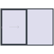 REHAU GENEO HST 3000x2100 мм ANTHRACITE_GREY_STRUKTURAL з двох сторін