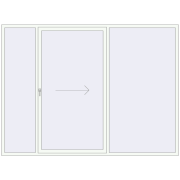 REHAU Euro 60 (Похило-зсувні) 2900x2150 мм Білий (RAL 9016) з двох сторін