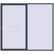REHAU GENEO HST 2800x2500 мм ANTHRACITE_GREY_STRUKTURAL з двох сторін