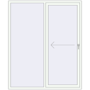 REHAU Brillant 70 (Похило-зсувні) 1700x2050 мм Білий (RAL 9016) з двох сторін
