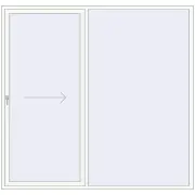 REHAU SYNEGO SLIDE 2500x2400 мм Білий (RAL 9016) з двох сторін REHAU SYNEGO SLIDE 2500x2400 мм Білий (RAL 9016) з двох сторін