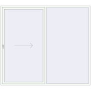 Розсувні терасні двері 2700x2400 мм REHAU SYNEGO SLIDE WALNUT ззовні