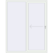 REHAU Brillant 70 (Похило-зсувні) 1700x2150 мм Білий (RAL 9016) з двох сторін