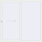 Розсувні терасні двері 2400x2400 мм REHAU SYNEGO SLIDE Білий (RAL 9016) з двох сторін