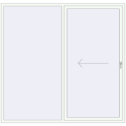 REHAU Brillant 70 (Похило-зсувні) 2300x2150 мм Білий (RAL 9016) з двох сторін