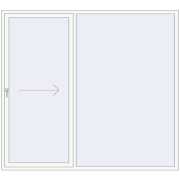 REHAU SYNEGO SLIDE 2430x2200 мм Білий (RAL 9016) з двох сторін