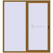 REHAU Brillant 70 (Похило-зсувні) 2000x2200 мм LIGHT_OAK з двох сторін