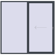 REHAU GENEO HST 2500x2450 мм ANTHRACITE_GREY_STRUKTURAL з двох сторін